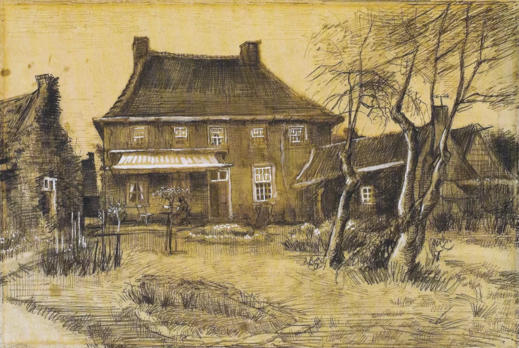 The Vicarage at Neunen Seen from the Back with Artists Studio on the Right Van Gogh