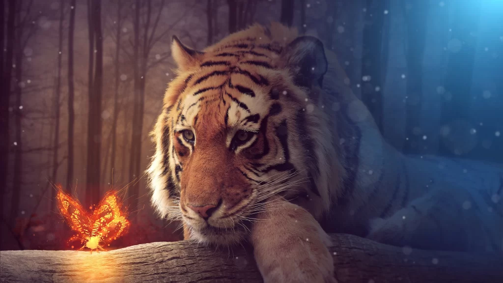 Tiger Forest Firefly Glow Nature