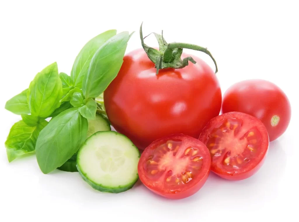 Tomato Red Fresh Basil Cucumber