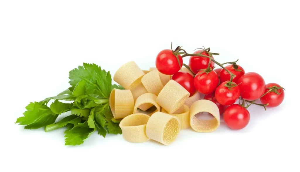Tomatoes pasta parsley
