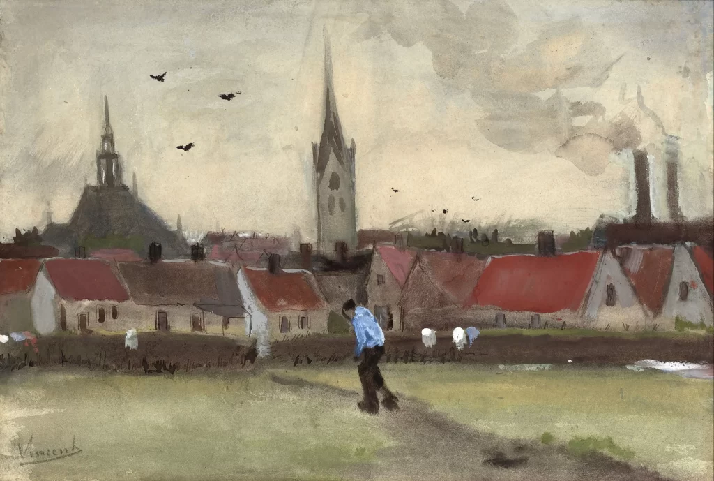 Town View of the Hague with the Nieuwe Kerk Van Gogh