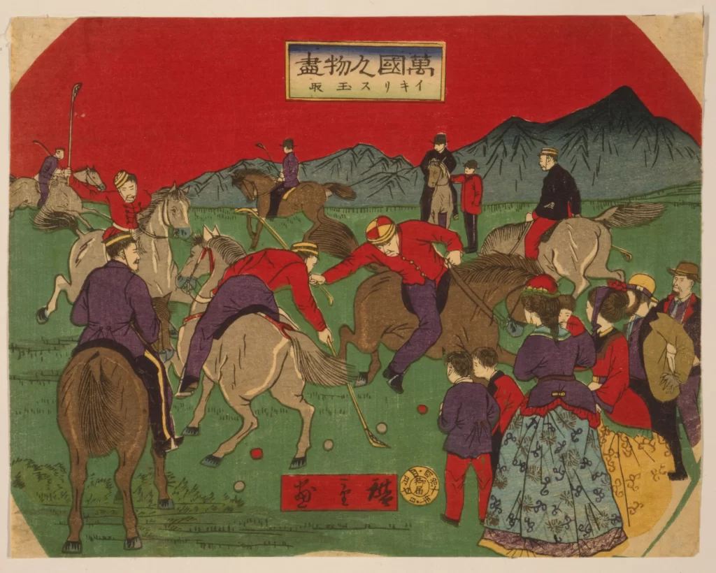 Traditional Art Equestrian Cultural Scene Historical Spectators