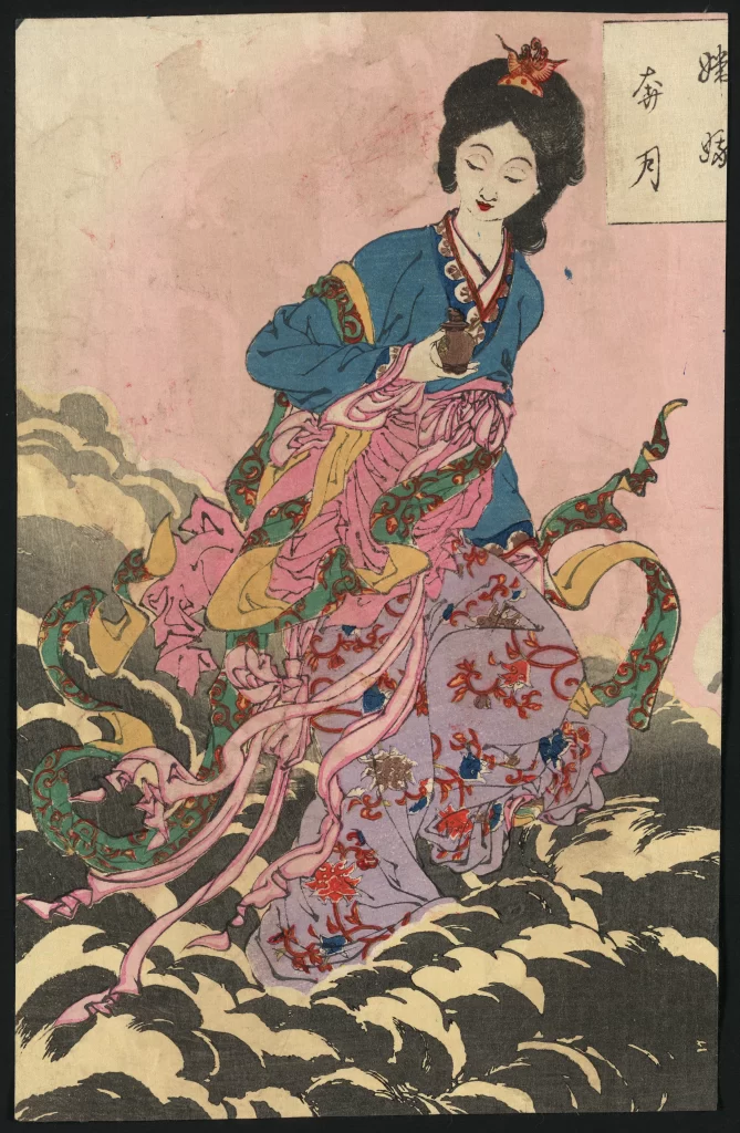 Traditional Attire Vibrant Colors Flowing Fabric Intricate Patterns Cultural Art Dynamic Pose