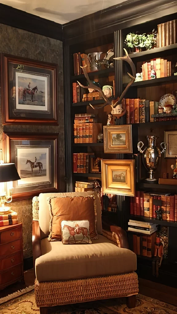 Traditional English Study With Equestrian Art