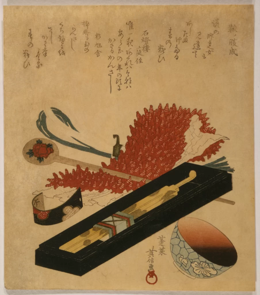 Traditional Japanese Art Calligraphy Cultural Artifacts Ukiyo-e Historical Illustration