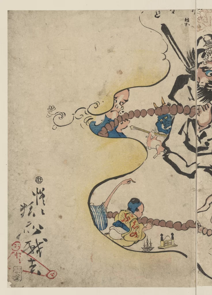 Traditional Japanese Art Colorful Historical Cultural Dynamic Narrative