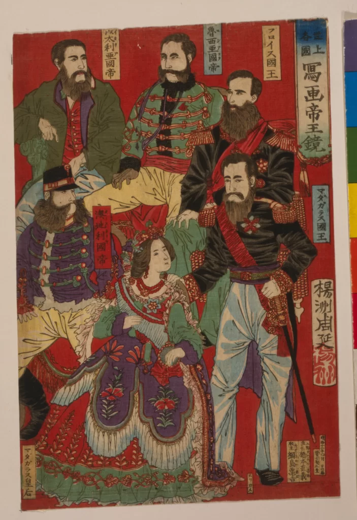 Traditional Japanese Art Colorful Historical Figures Cultural Representation Ukiyo-e Vibrant