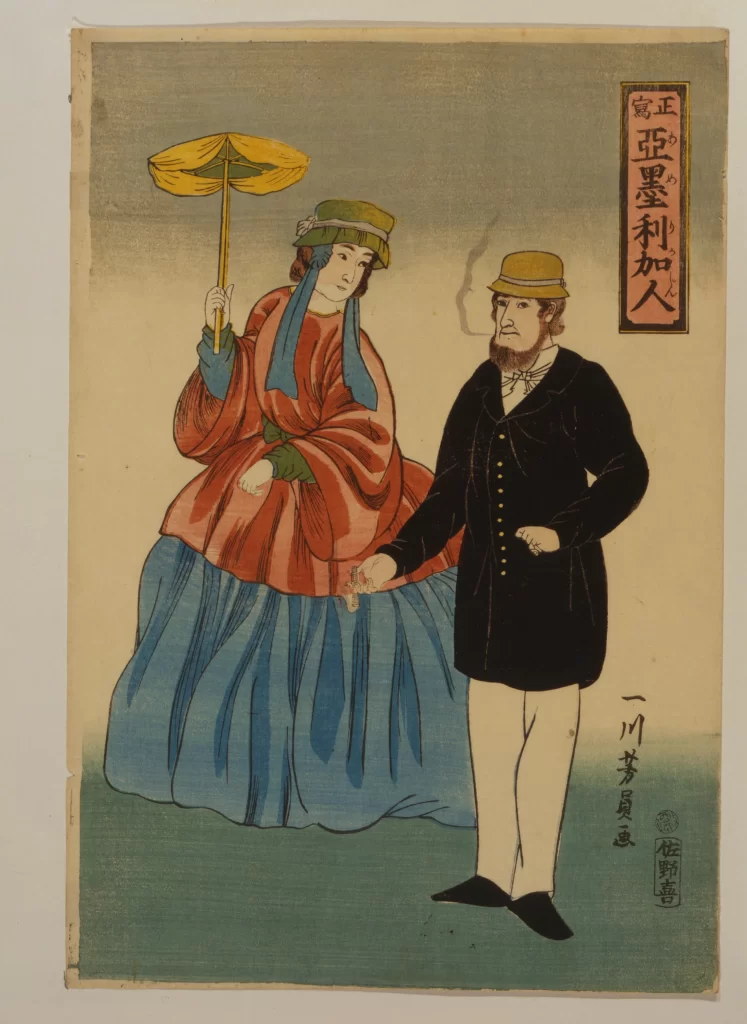 Traditional Japanese Art Historical Figures Cultural Attire Woodblock Print Historical Illustration