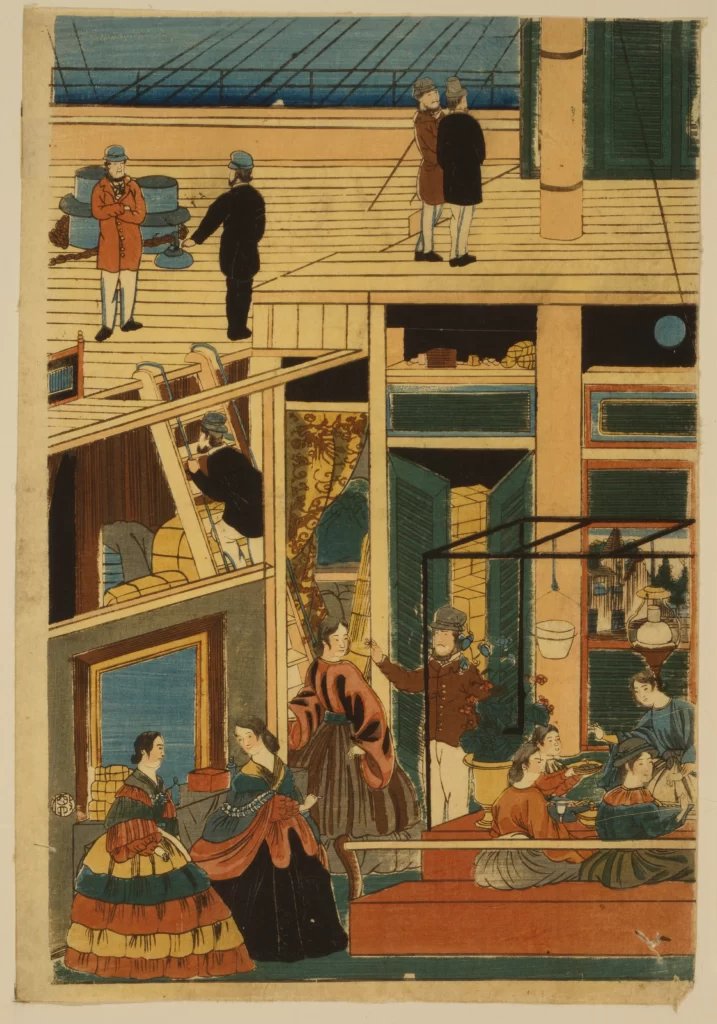 Traditional Japanese Art Historical Scene Cultural Depiction Ukiyo-e Daily Life