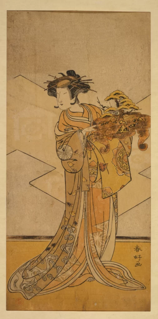 Traditional Japanese Art Kimono Cultural Heritage Historical Figure Ukiyo-e Elegance