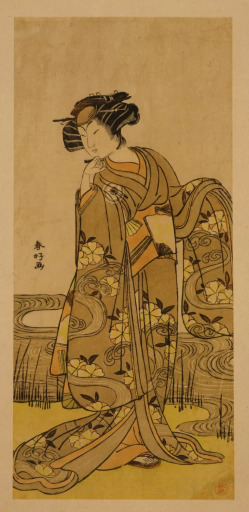 Traditional Japanese Art Kimono Floral Pattern Ukiyo-e Cultural Heritage