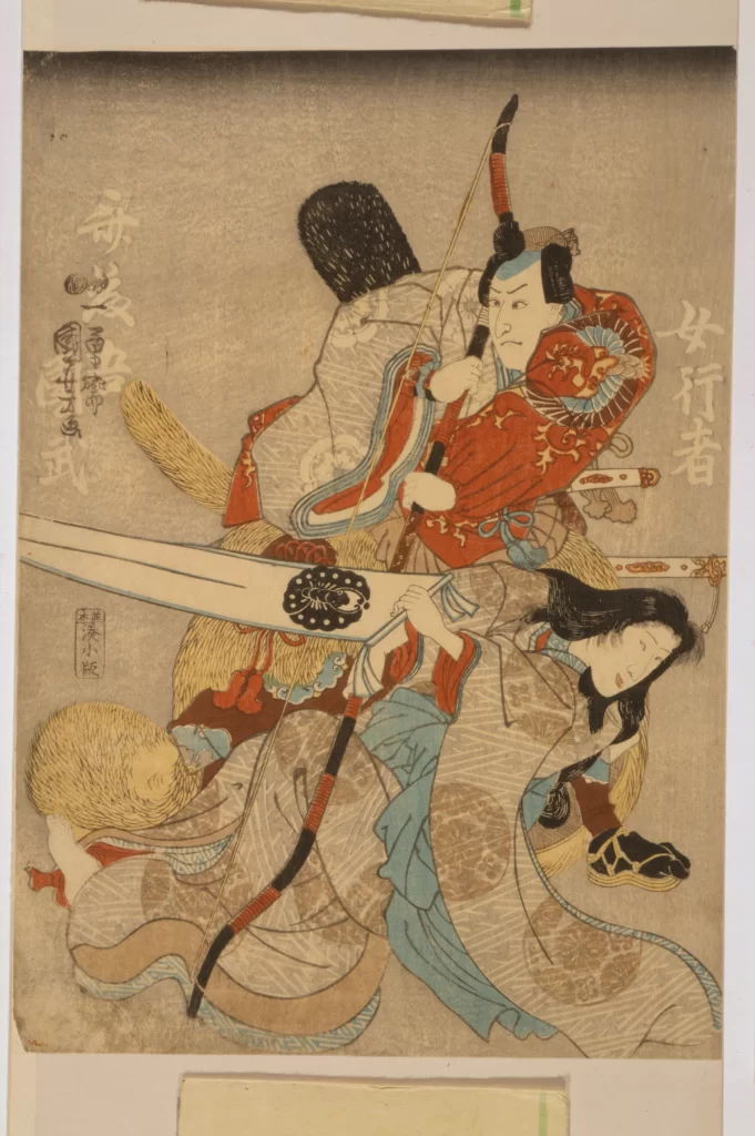 Traditional Japanese Art Samurai Warrior Ukiyo-e Historical Scene