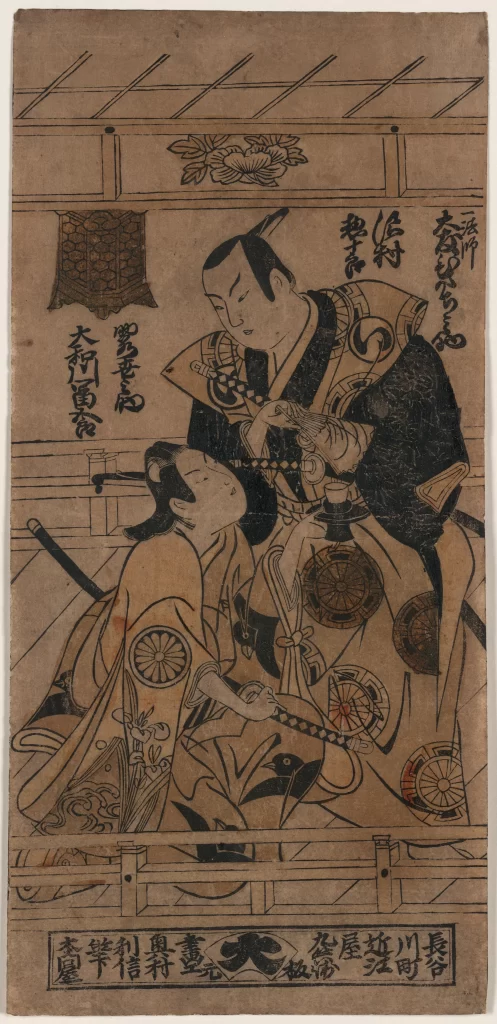 Traditional Japanese Art Sumo Wrestler Black And White Woodblock Print Cultural Heritage