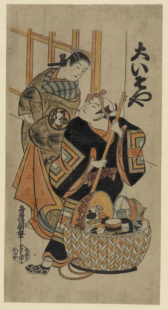 Traditional Japanese Art Ukiyo-e Historical Figures Cultural Attire Pastel Colors Intricate Patterns