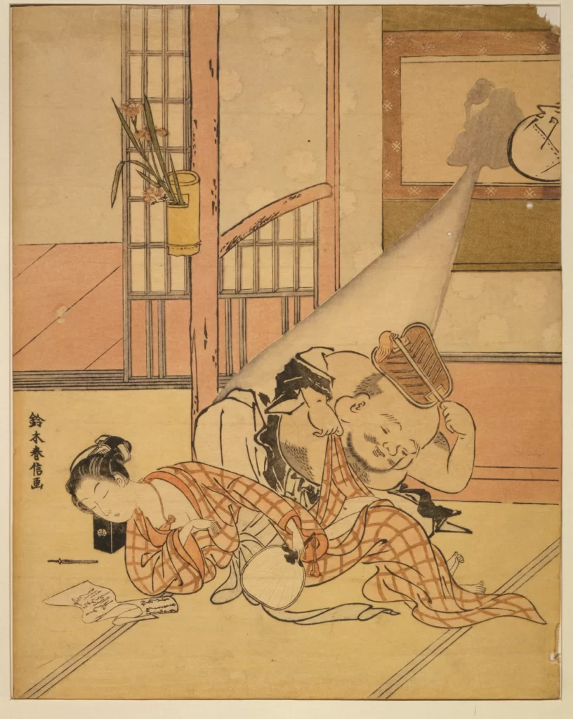 Traditional Japanese Art Ukiyo-e Historical Scene Cultural Depiction Indoor Setting