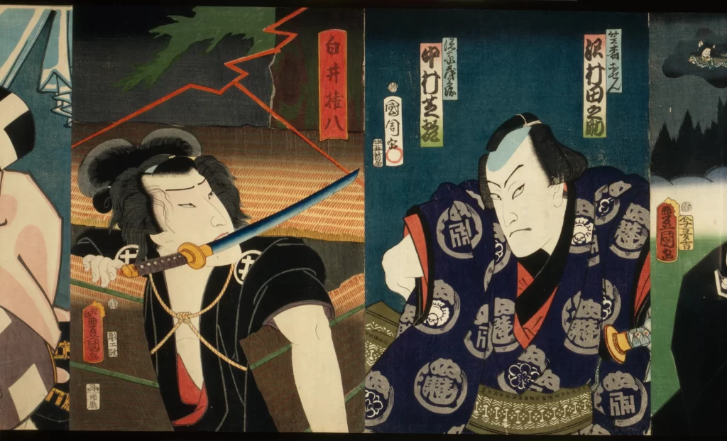 Traditional Japanese Art Ukiyo-e Samurai Kabuki Cultural Heritage