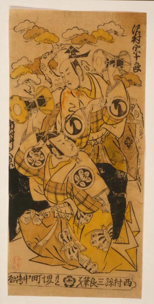 Traditional Japanese Art Woodblock Print Samurai Cultural Heritage Historical Scene