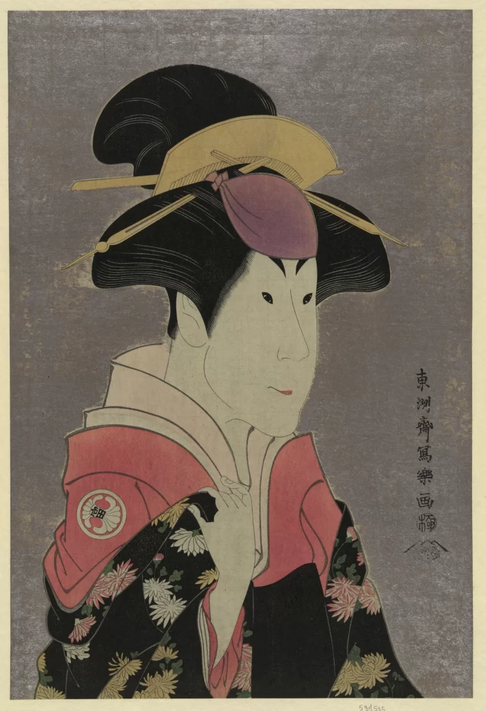 Traditional Japanese Attire Ukiyo-e Art Floral Patterns Black And Red Elegant Style