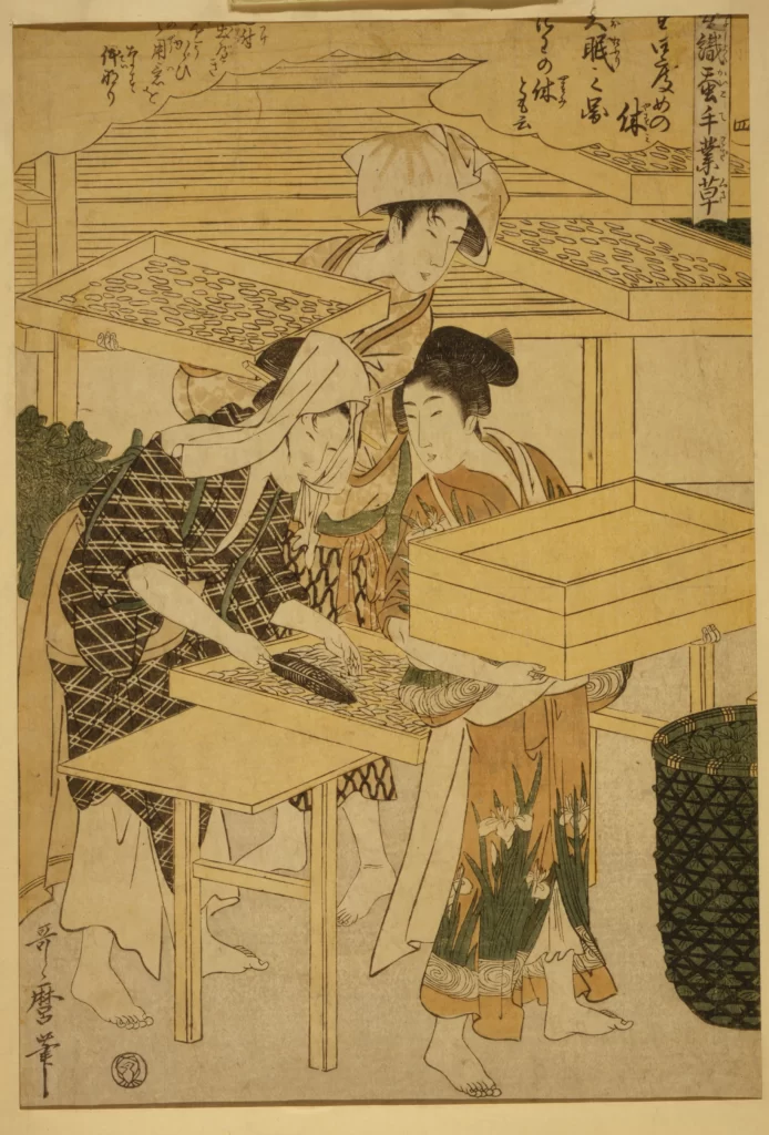 Traditional Japanese Women Clothing Work Art Culture