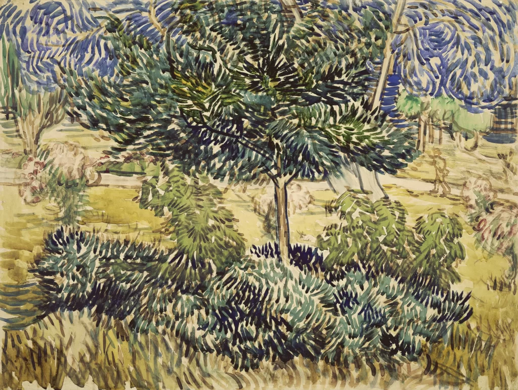 Trees and Shrubs in the Asylum Garden Van Gogh
