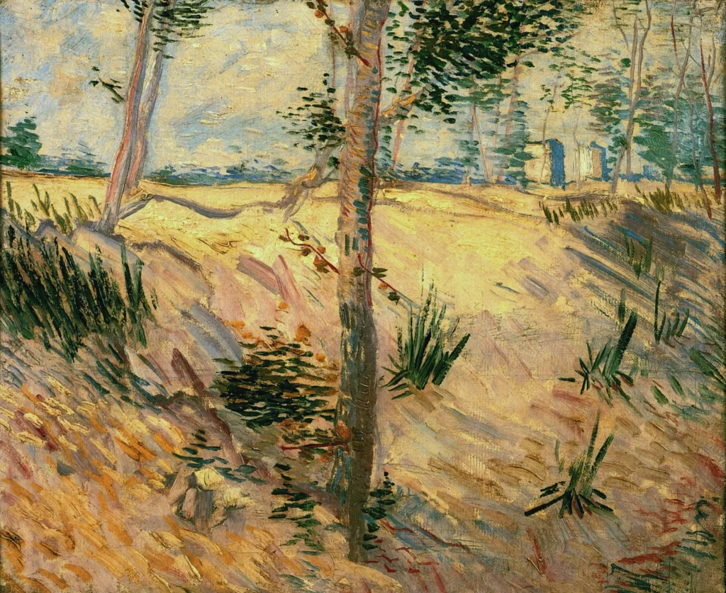 Trees in a Field on a Sunny Day Van Gogh