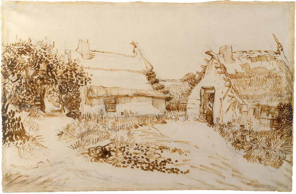 Two Cottages at Saintes-Maries-de-la-Mer Van Gogh