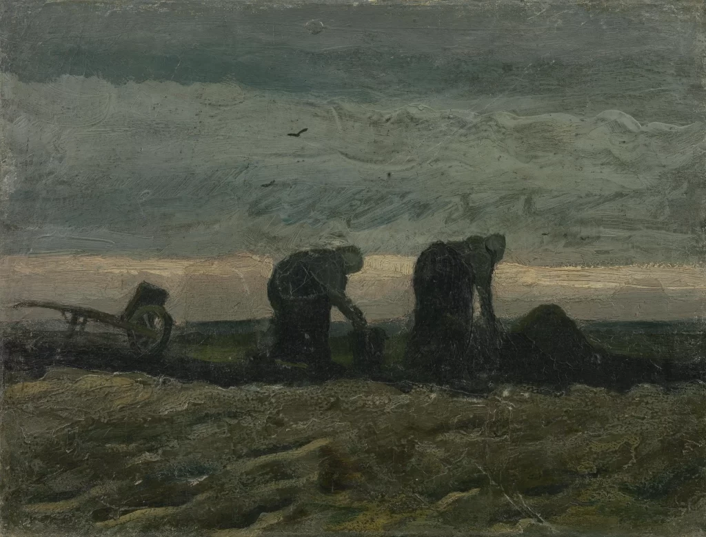Two Peasant Women in the Peat Fields Van Gogh