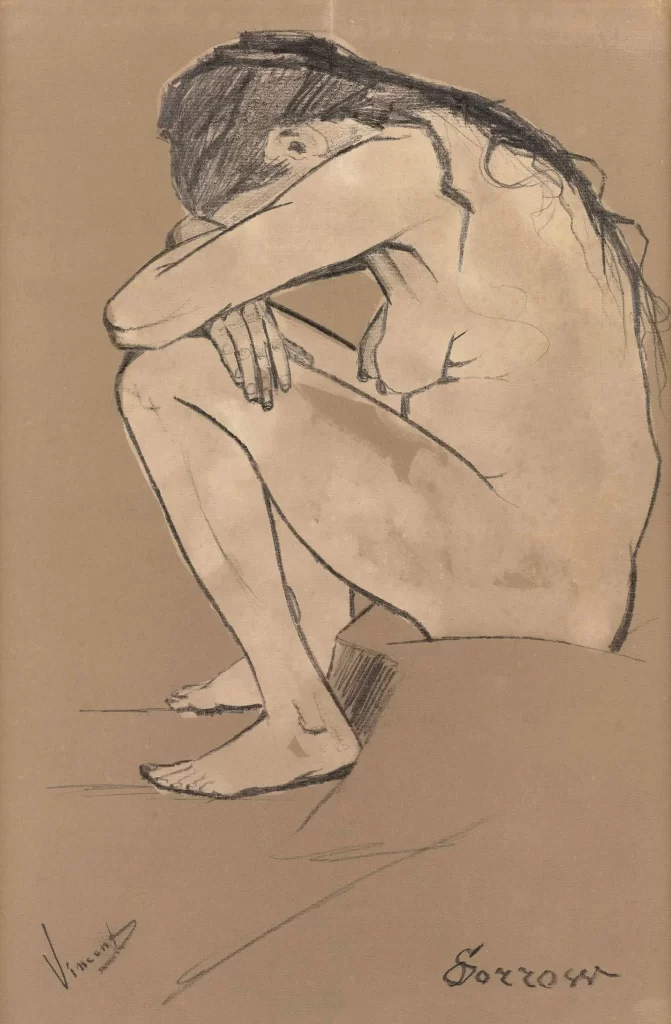 Figure Study Dark Background Van Gogh