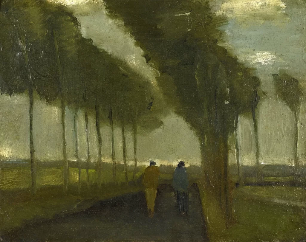 Pathway Trees Figures Van Gogh Van Gogh