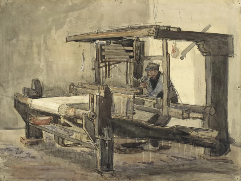 Weaver Loom Fabric Worker Van Gogh