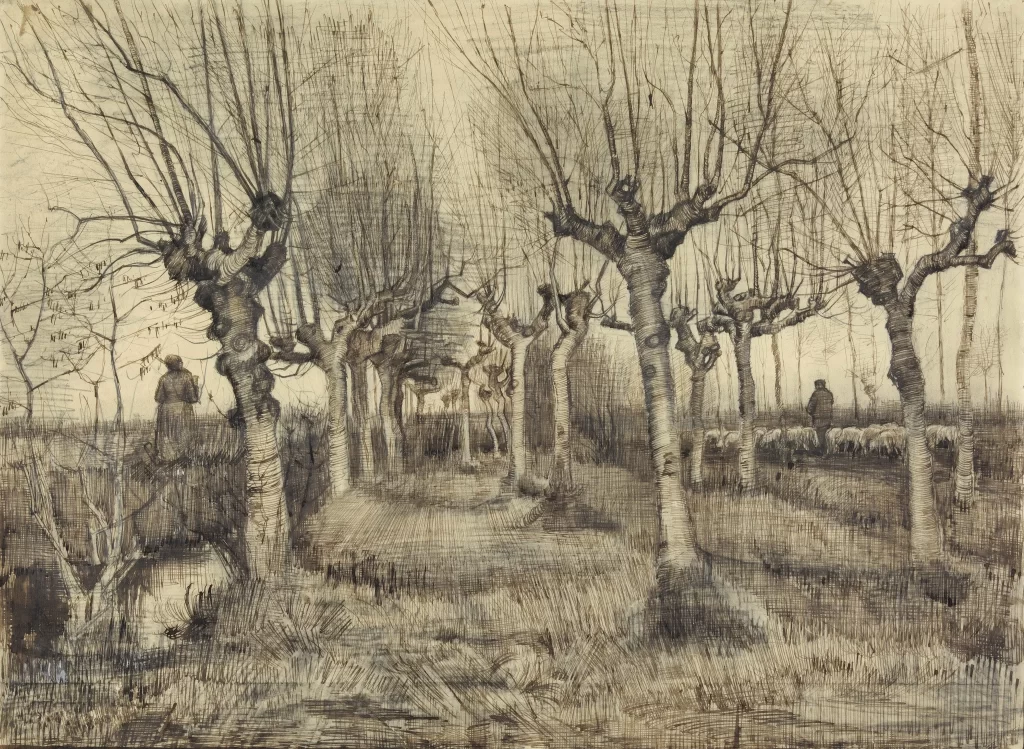 Path Trees Figures Landscape Van Gogh