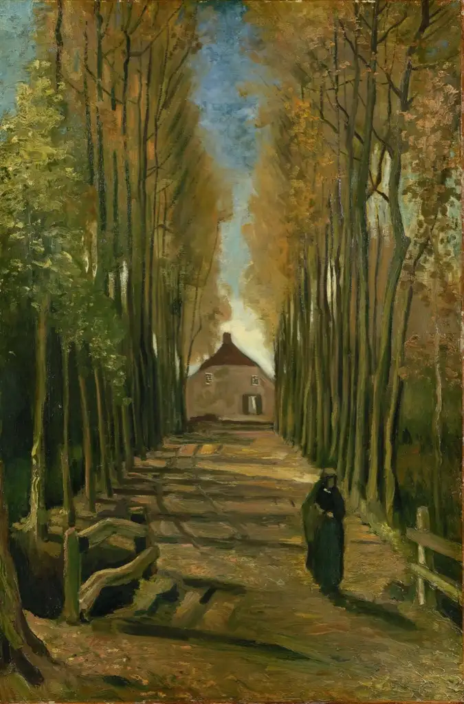 Avenue of Poplars in Autumn Van Gogh