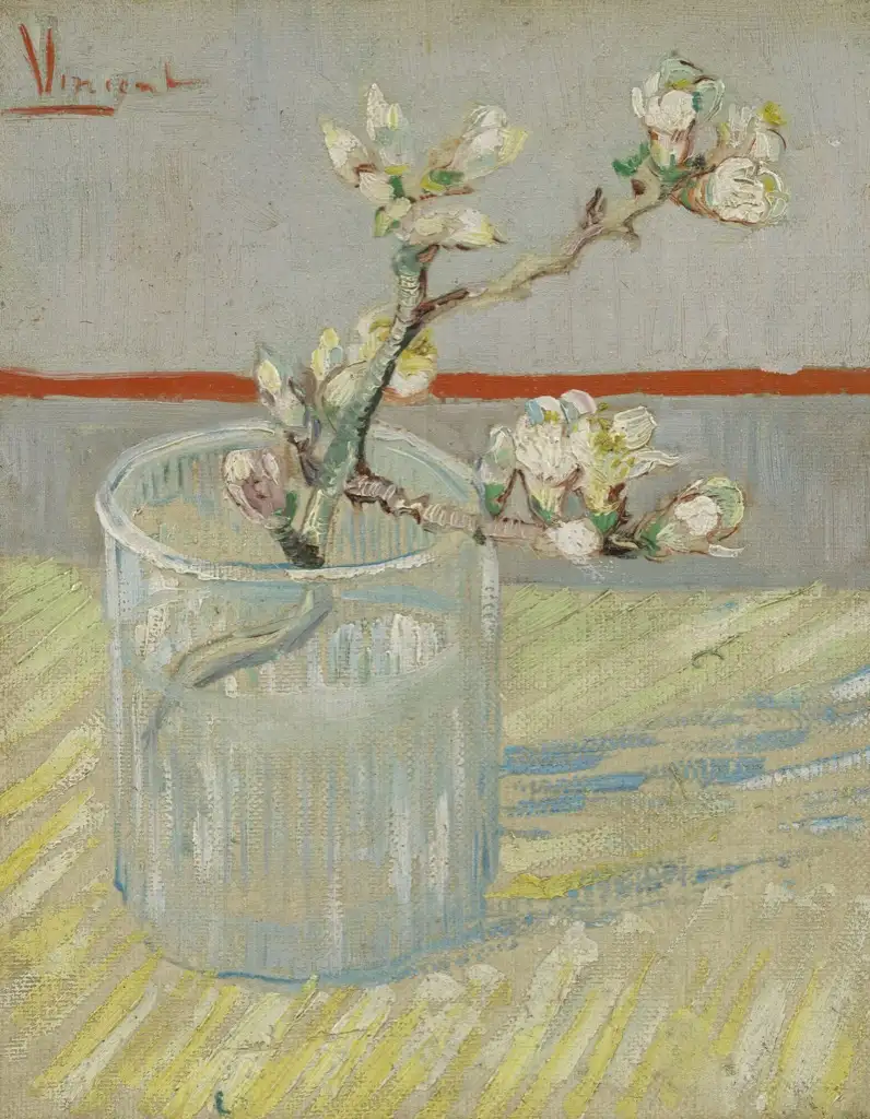 Blossoming Almond Branch in a Glass Van Gogh