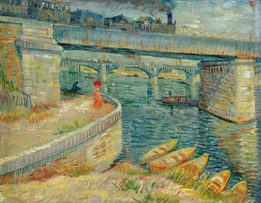 Bridges across the Seine at Asnieres Van Gogh