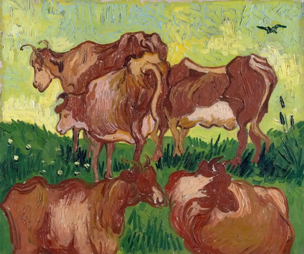 Cows after Jorsaens Van Gogh