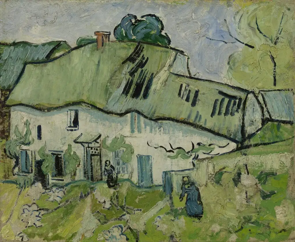 Farmhouse with Two Figures Van Gogh