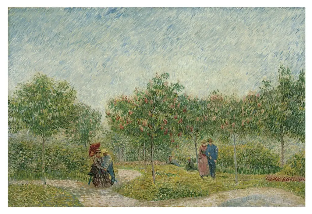 Garden with courting couples square Saint-Pierre May 1887 Van Gogh