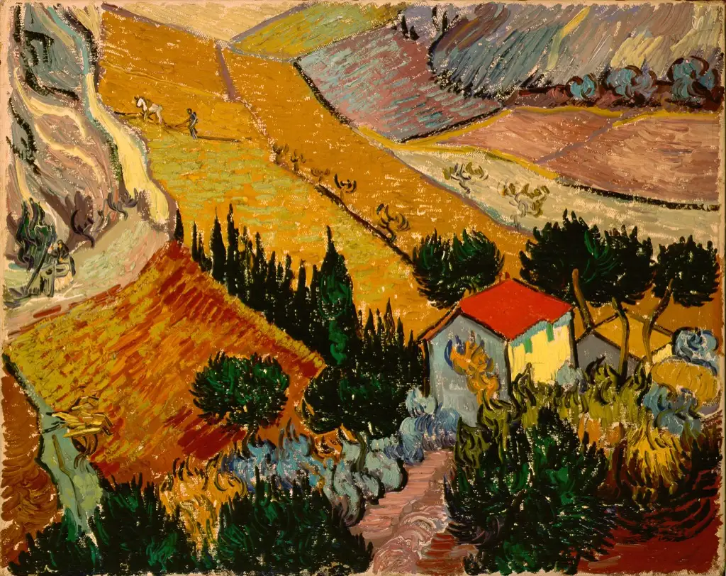 Gogh Vincent van Landscape with House and Ploughman Van Gogh