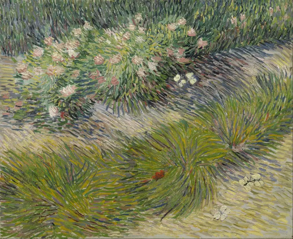 Grass and butterflies May 1887 July 1887 Van Gogh
