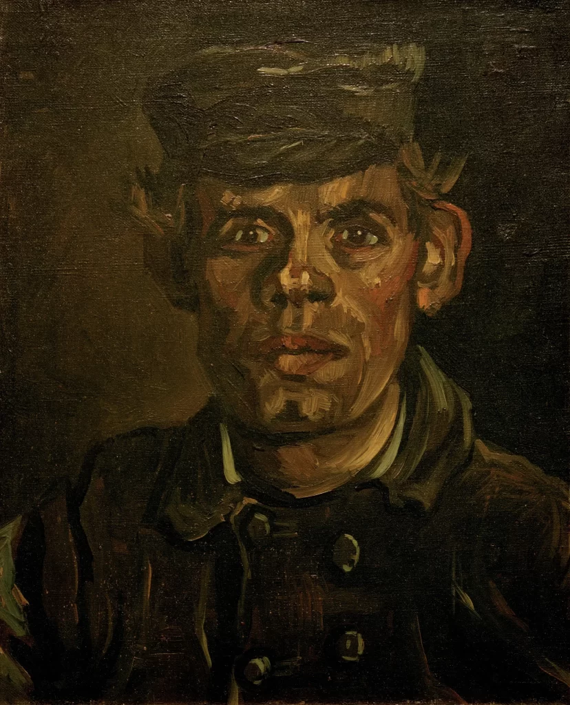 Head of a Young Peasant in a Peaked Cap Van Gogh