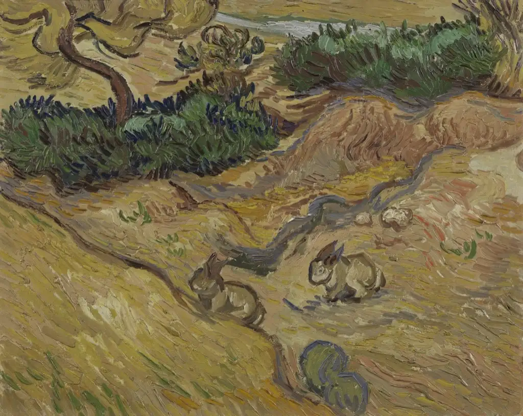 Landscape with Rabbits Van Gogh