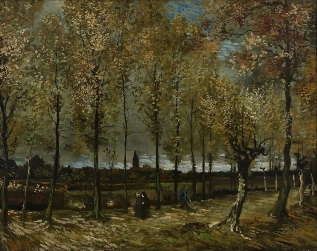 Lane with Poplars 1885 Van Gogh