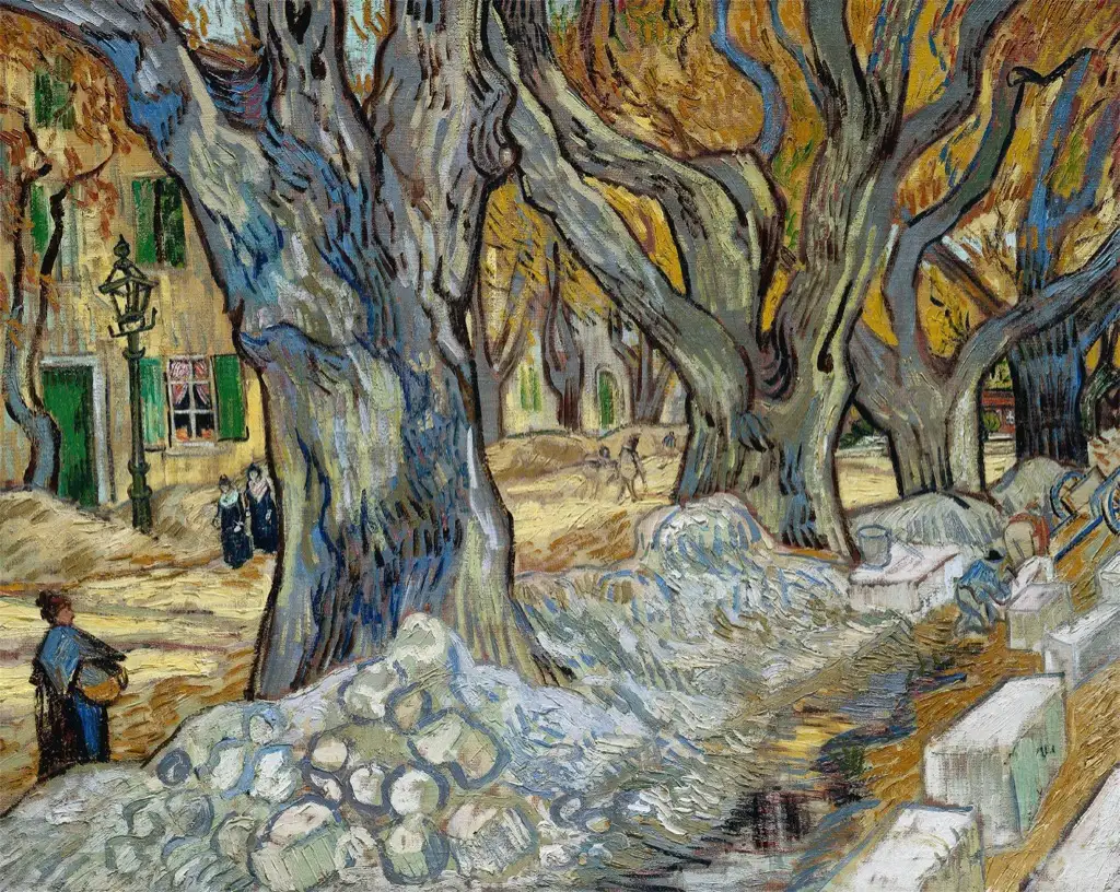 Large Plane Trees The Road Menders Van Gogh