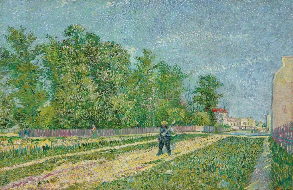 Man with Spade in a Suburb of Paris Van Gogh