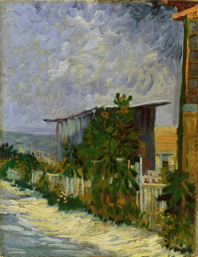 Montmartre Path with Sunflowers Van Gogh
