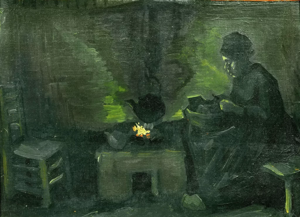 Peasant Woman by the Fireplace Van Gogh