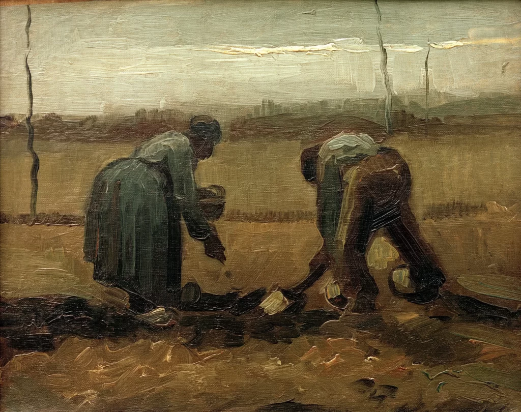 Peasants Planting Potatoes Van Gogh