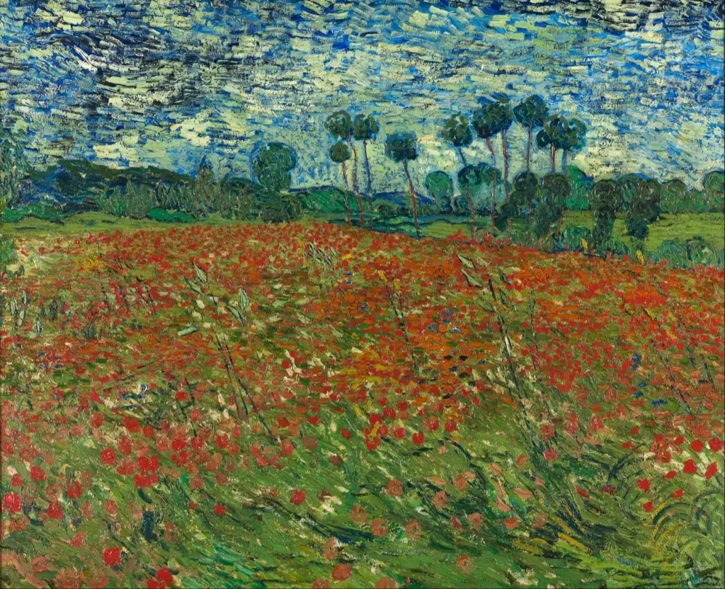 Poppy field June 1890 Van Gogh