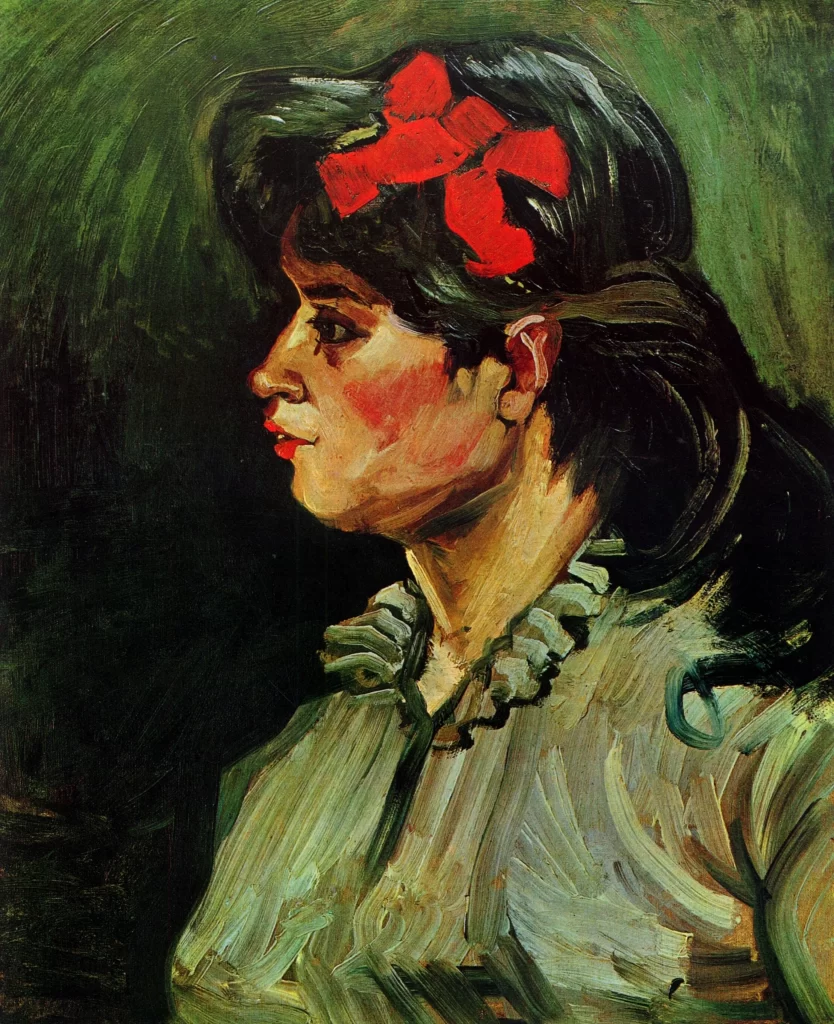 Portrait of a Woman with Red Ribbon Van Gogh
