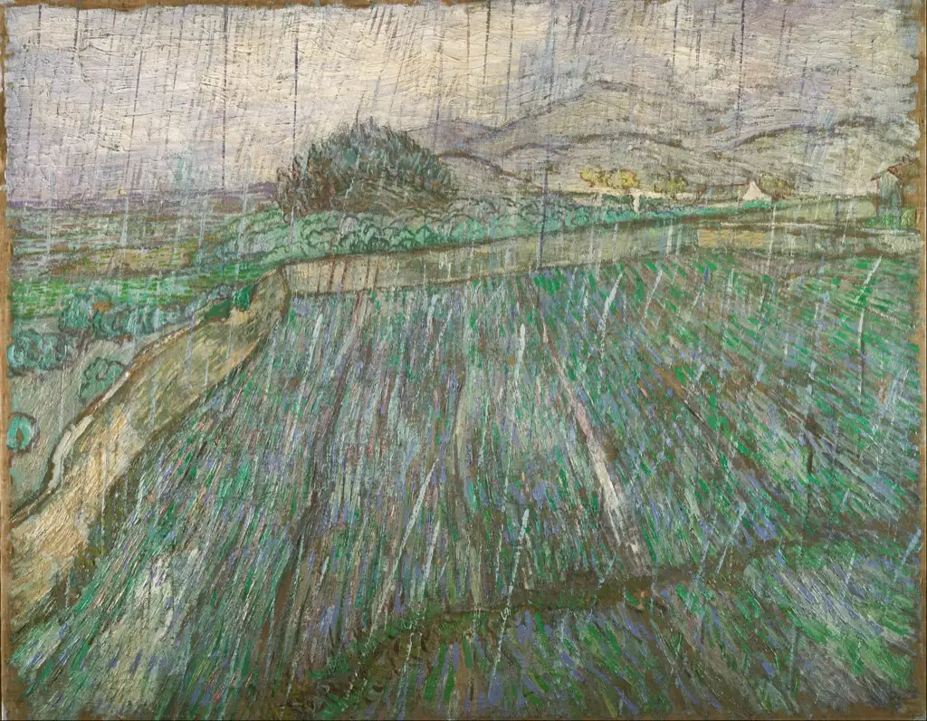 Rain 1889 Van Gogh